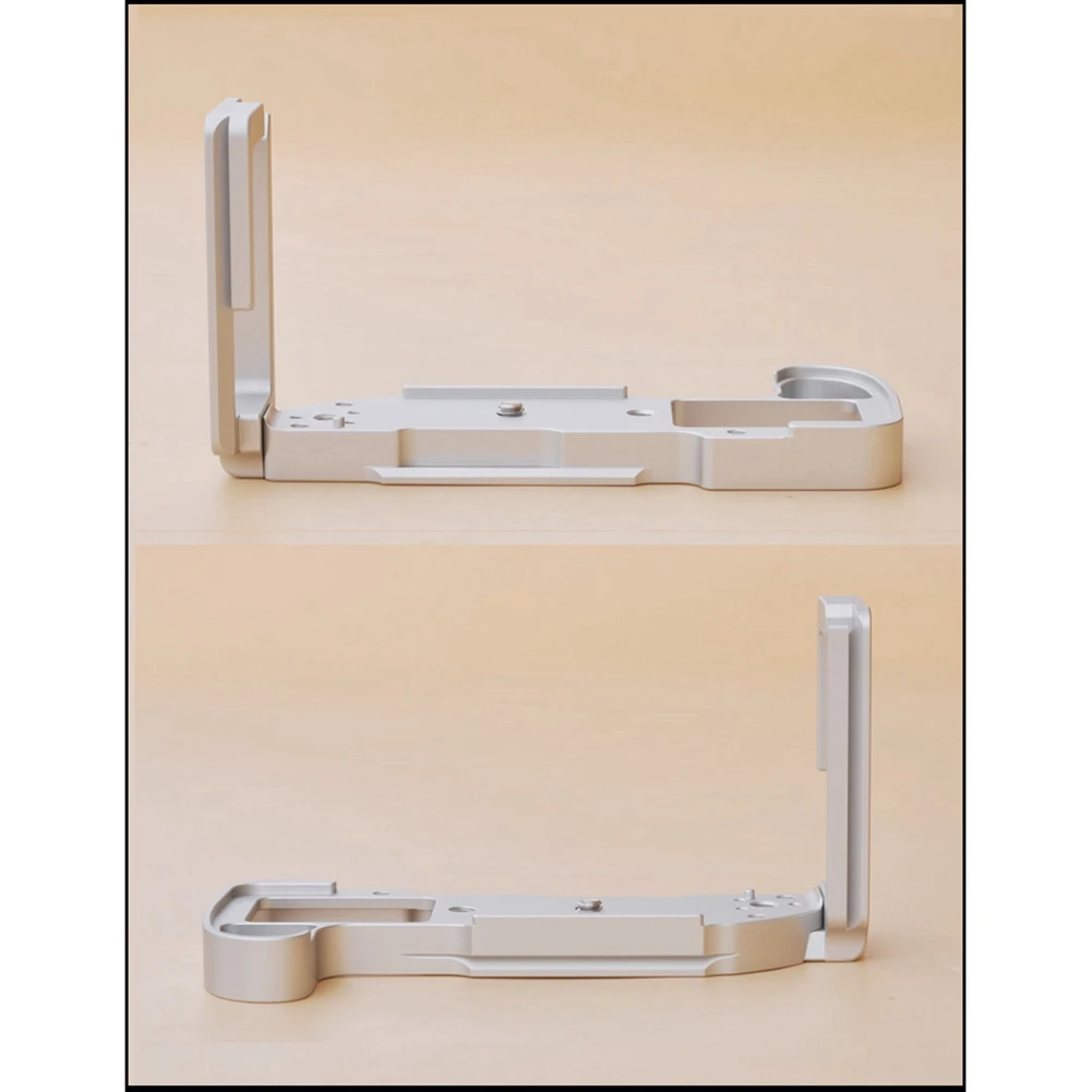 Quick Release Plate L Bracket para X-H1 Camera, Hand Grip Base Holder, Pull-Out Versão Prata