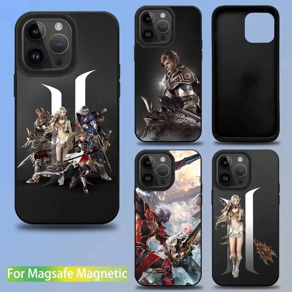 

L-Lineage 2 Game Phone Case For iPhone 16,15,14,13,12,11,Pro,Max,Plus,Mini,SE New Magsafe Magnetic Wireless Charging