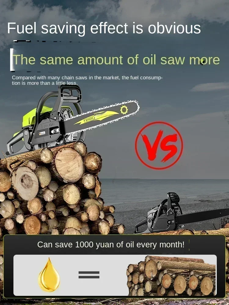 Original Four-stroke Gasoline Chain Saw for Woodcutting with Small Size and Electric Control C