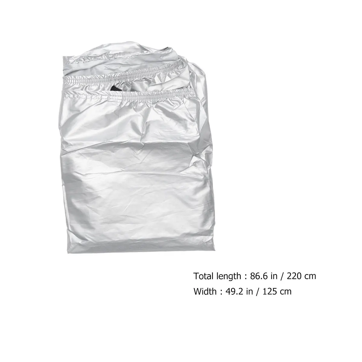 

Motorcycle Cover Waterproof Sun Block Protection Universal Fit For Atv Scooter Silver Size L Weatherproof Pu Coated