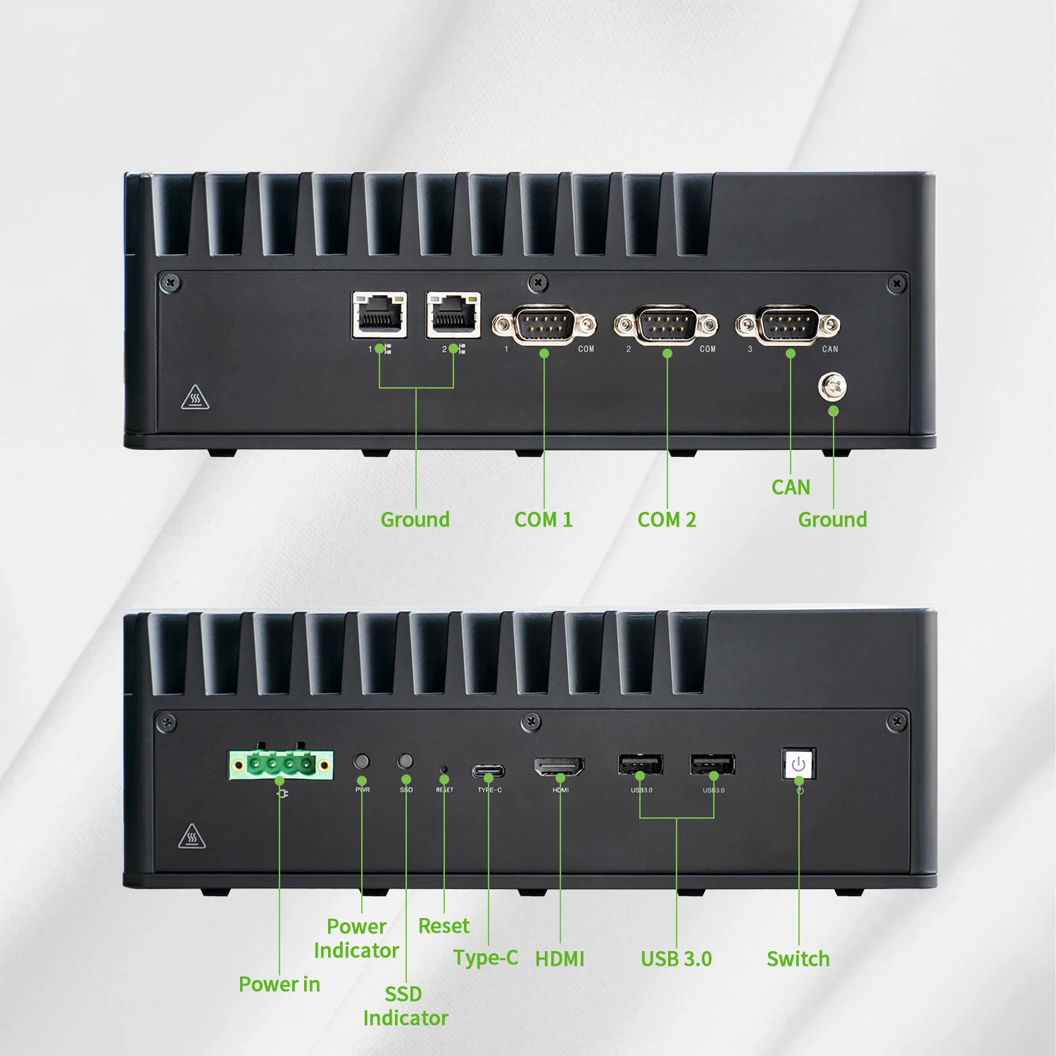 8G Jetson Orin Nano AI Edge كمبيوتر صناعي بدون مروحة مع 40 TOPS CUDA AI Smart Dr-ones Stock Server #4