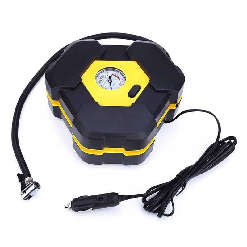 Portable 12V Car Auto Electric Air Compressor Tire Inflator Pump with 3m Long Extended Power Cord with Cigarette Lighter Plug