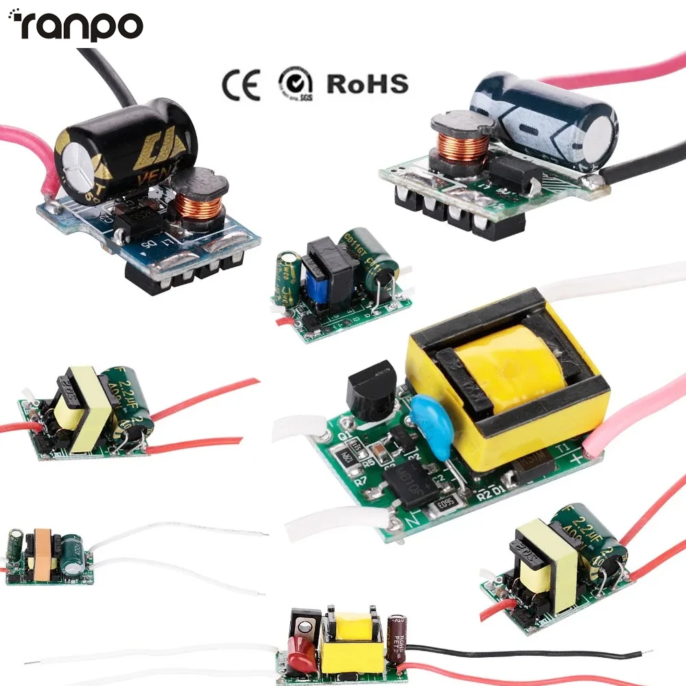 3W 4W 5W 7W LED Driver Input AC 110V 220V DC 12V alimentatore tensione di corrente costante 300mA trasformatori lampada dimmerabile