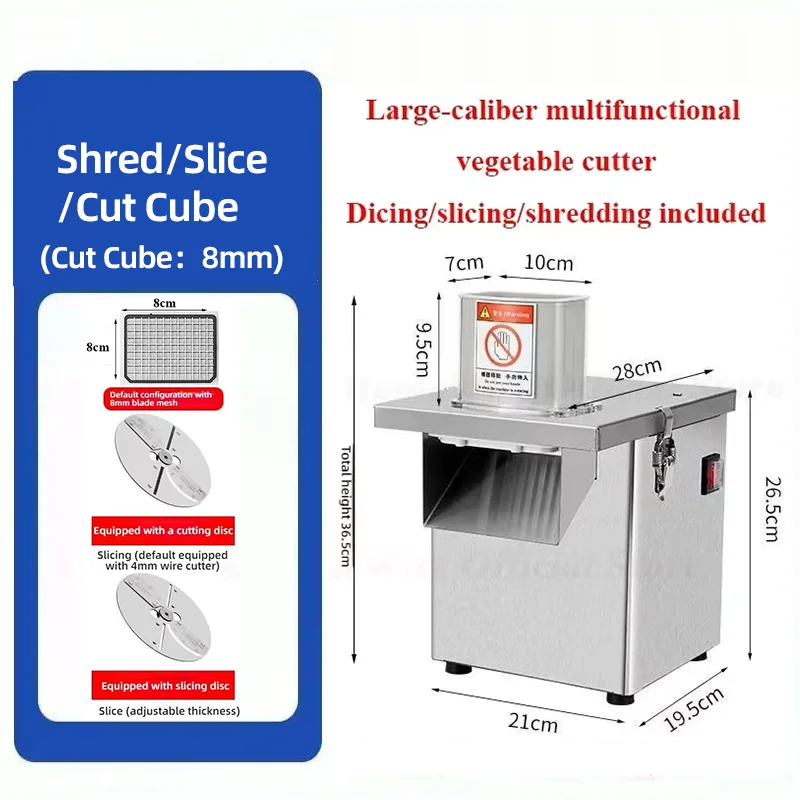 

LX LEVEC Multi-Function Vegetable Slicer Dicing/slicing/shredding 4-in-1 Kitchen Cutting Machine Food Processor 220V 110V