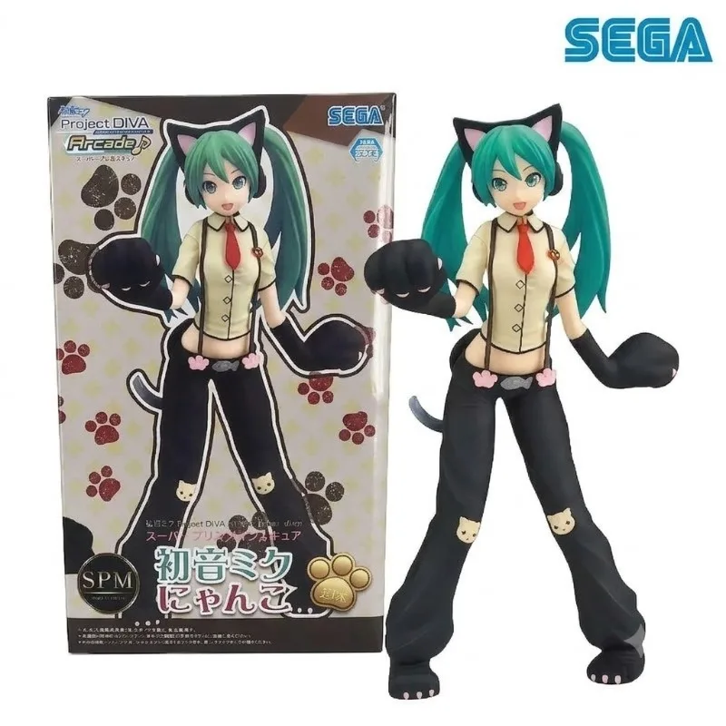 100-オリジナル-sega-spm-初音ミク-猫バージョン-project-diva-アーケード-pvc-アニメフィギュアコレクタブルデスクトップオーナメント家の装飾ギフト