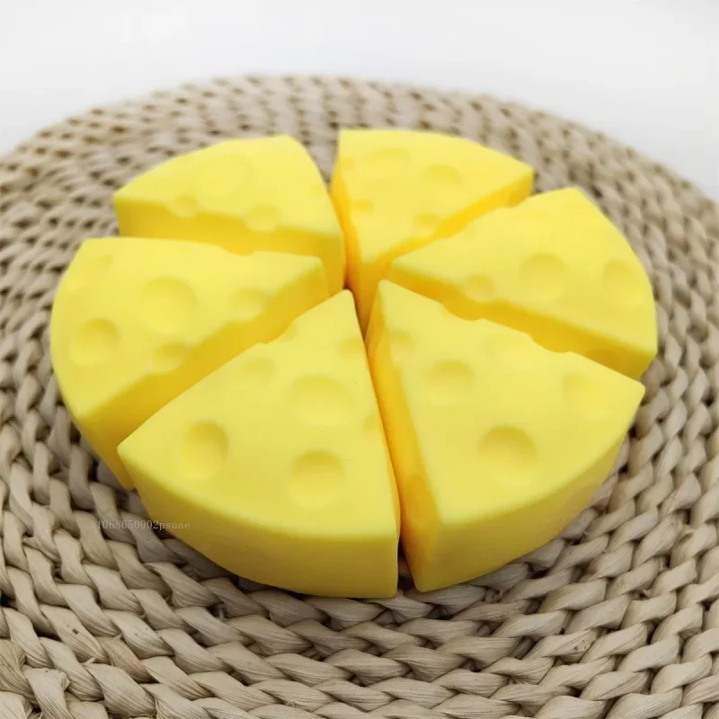 1pcs Cute Cheese Toys Soft Stress Relief Relax Toys Pinching Decompressing Toy Dessert Squeeze Party To Sensory Squeeze Toy