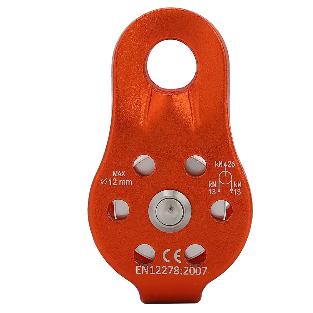 26kn Aluminium Heavy Duty Enkele Wartel Touw Katrolblok Voor 12Mm Touwklimpoelie Katrol Katrol Wiel Enkele Wartel Katrol