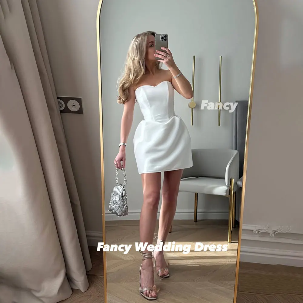 

Fancy Sexy Sweetheart Evening Dress A Line Saudi Arabia Women Graduation Gown Mini Short Soft Satin Customized