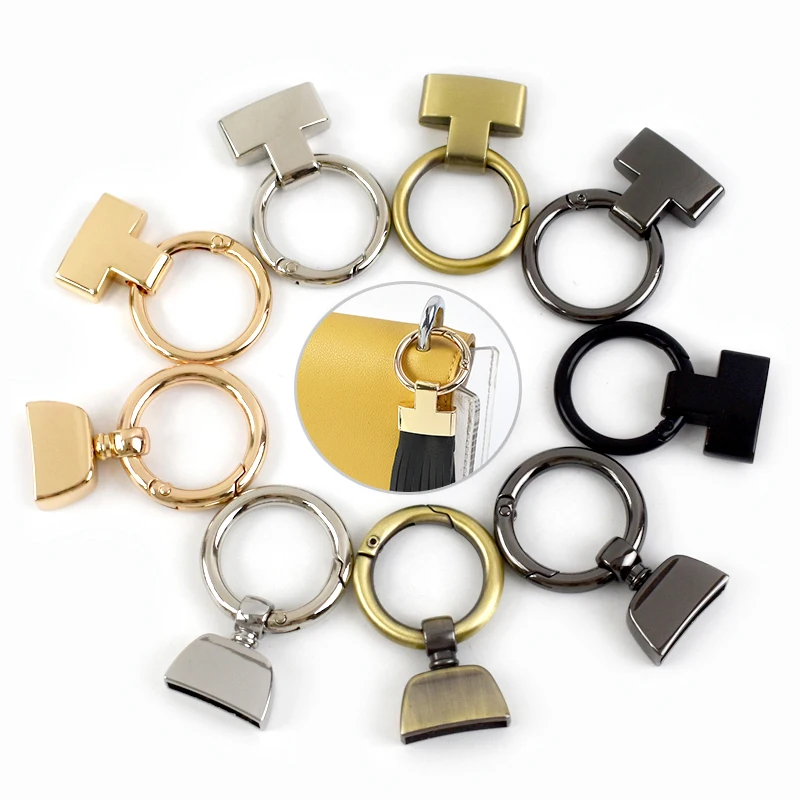 

5Pcs Meetee 20/25mm Keychain Metal Spring Ring Buckles for Bag Strap O Rings Clasp Handbag Connection Loop Hook Sewing Hardware