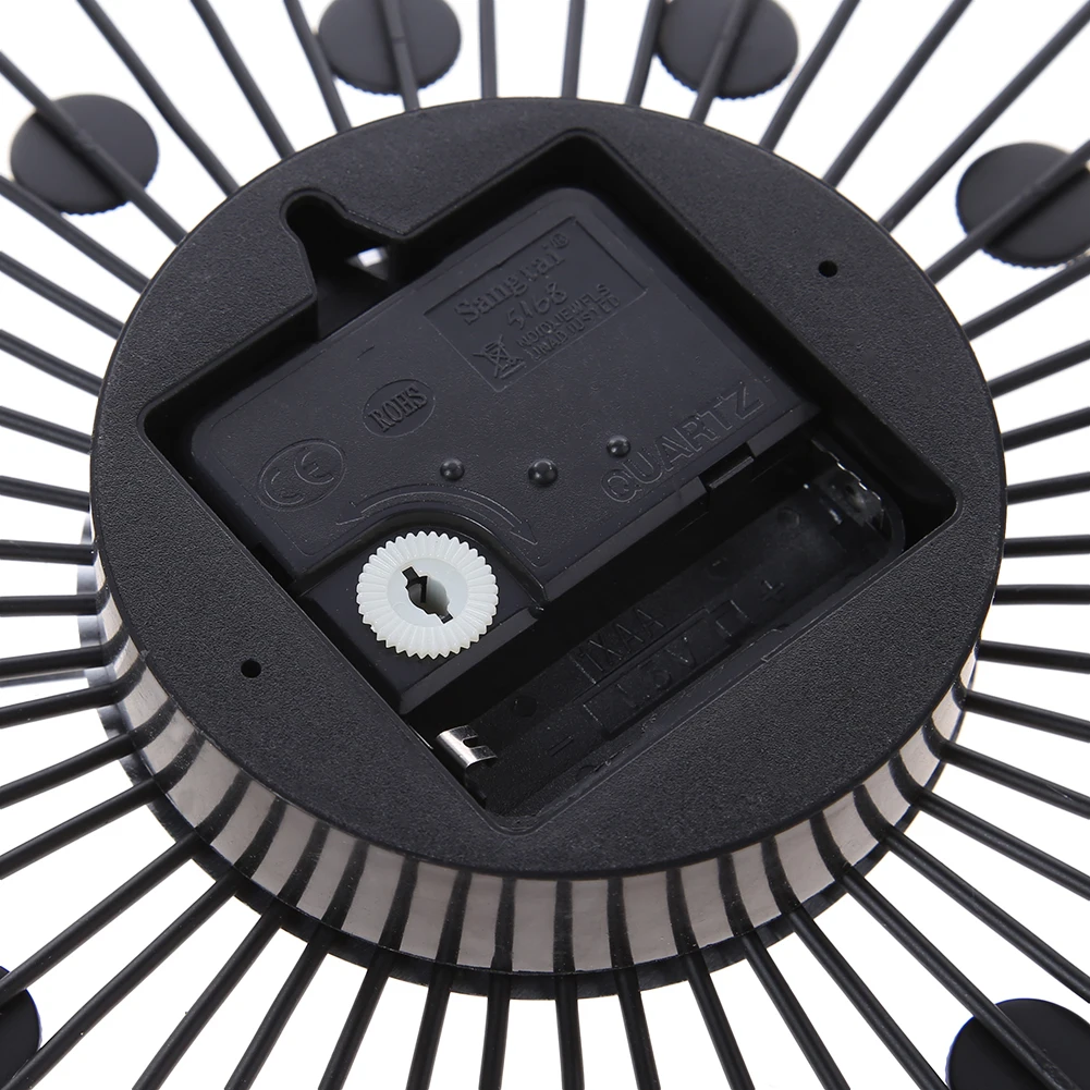 

33 см круглые настенные часы с кварцевым механизмом, подвесные настенные часы, орнамент на батарейках, украшенный драгоценностями художественный фон для гостиной