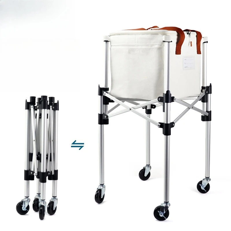 عربة تدريب محمولة قابلة للسحب بسعة كبيرة، سلة بيك اب بعجلات قابلة للطي وقابلة للإزالة