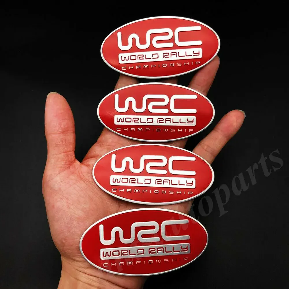 

4x Metal WRC World Rally Championship Car Trunk Emblem Badge Decal Sticker