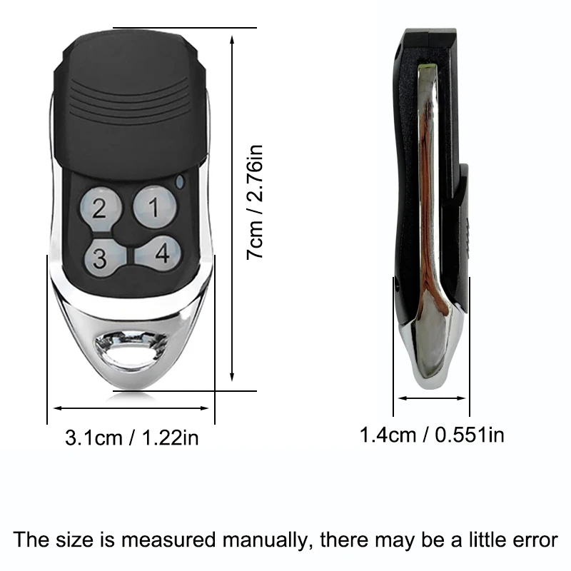Remote Control B RCB02 RCB04 MITTO 2 4 KLEIO B RCA 02 04 TRC1 TRC2 TRC4 Garage Door Remote Control 433.92MHz Gate Opener image 6