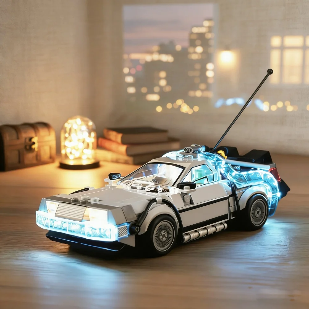 

Lighting Set For LEGO Time Machine from Back to the Future 77256 Not Include Building Block (Only Led Light Kit)