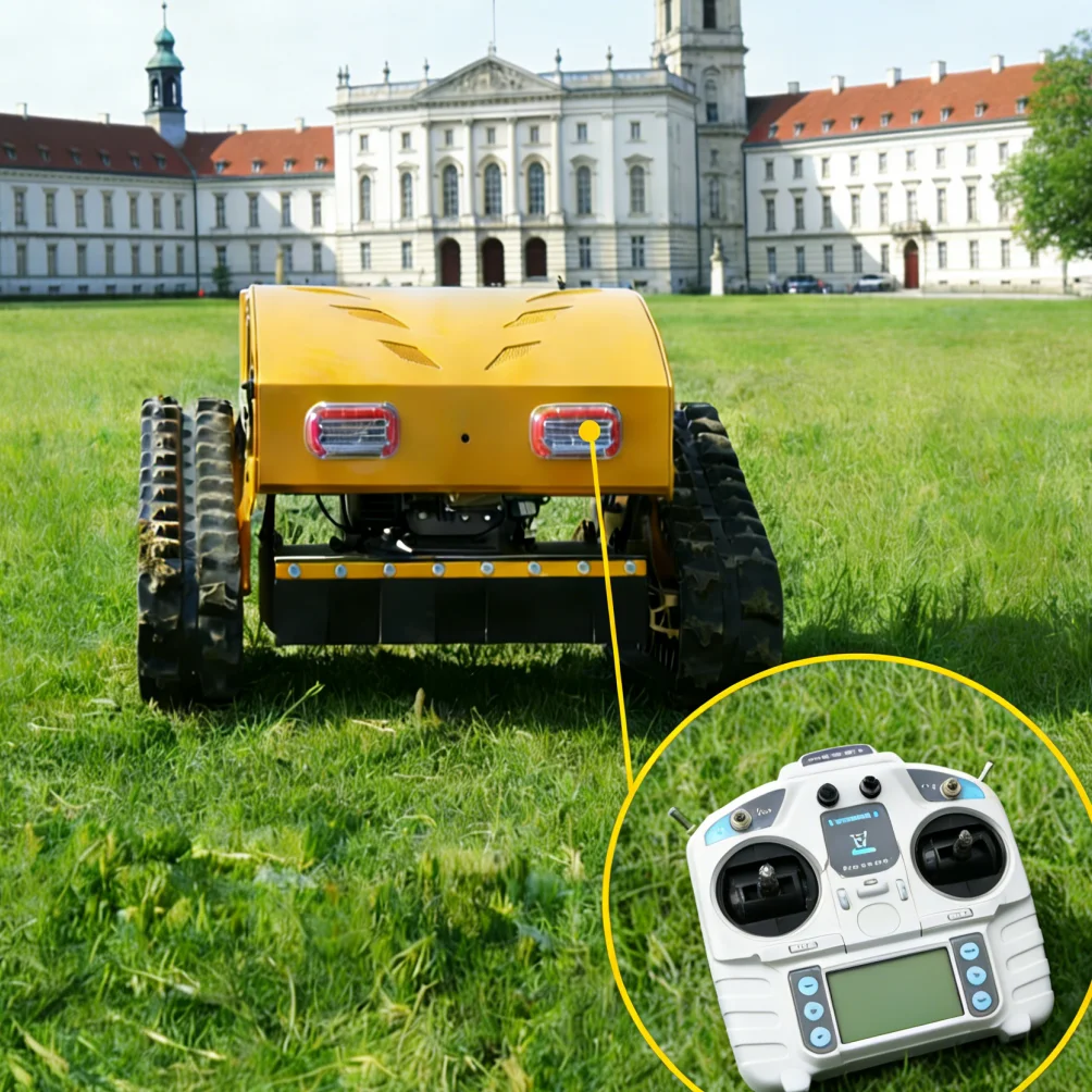 

Budget-Friendly Chinese Petrol Remote Control Lawn Mower -for Self-Propelled Crawler for European Hillside Customized