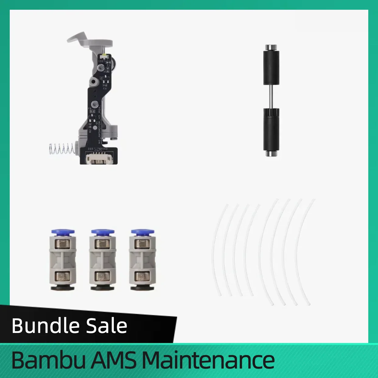 For Bambu AMS Maintenance Kit for BambuLab AMS Feeding Funnel Active Support Shaft Assembly PTFE Tube AMS Internal for BambooLab