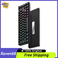 Teamwolf Raven68 Magnetic Switch Gamer Keyboard Wired 68keys Mechanical Keyboards Quick Trigger Hot Swap Rgb Fps Gaming Keyboard