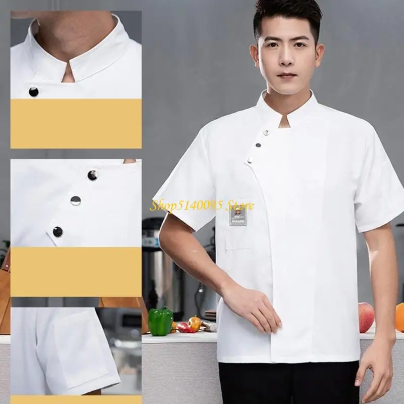 DXAE BEHADBAAR CHEFS JAAG KORTE MOEVEN Katoen Blend Culinair uniform voor mannen