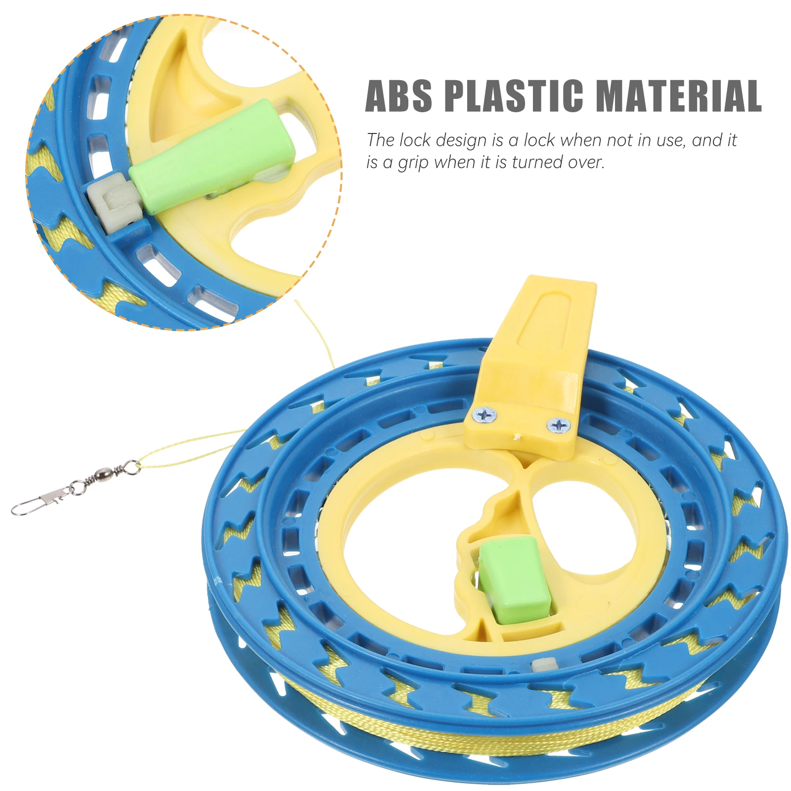 Plastic Kite Flying Handrem Lijn Reel Winding Machine Ratchet Lock Kind