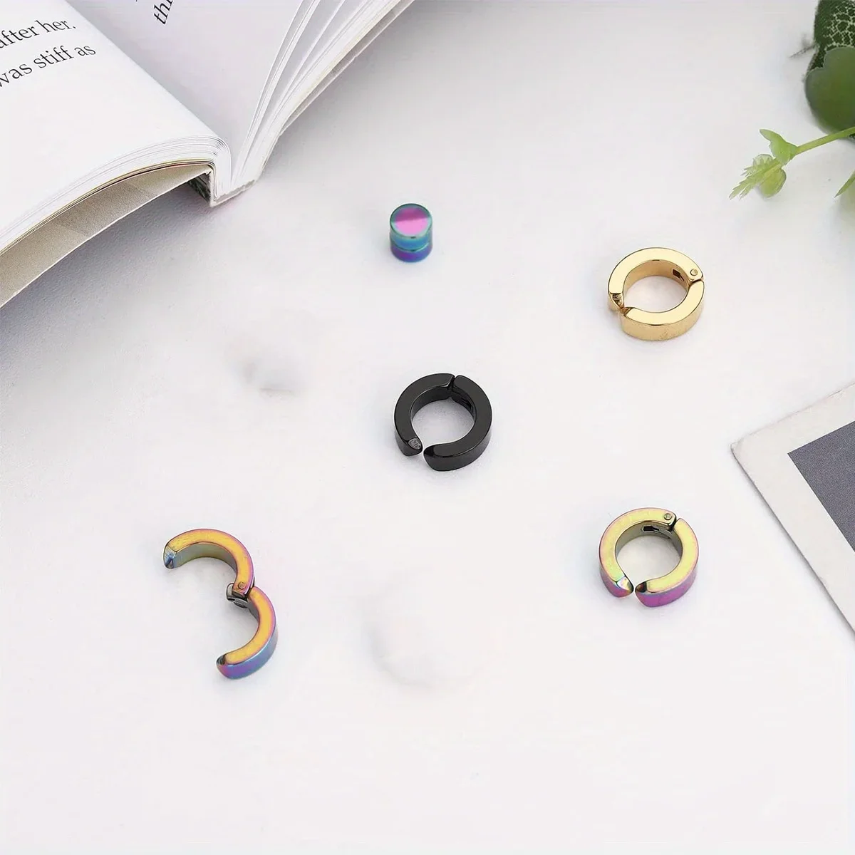1-12 Pairs Magnetic Stud Earrings For Men, Stainless Steel Magnetic Clip On Earrings, Non Piercing Earrings Unisex view 4