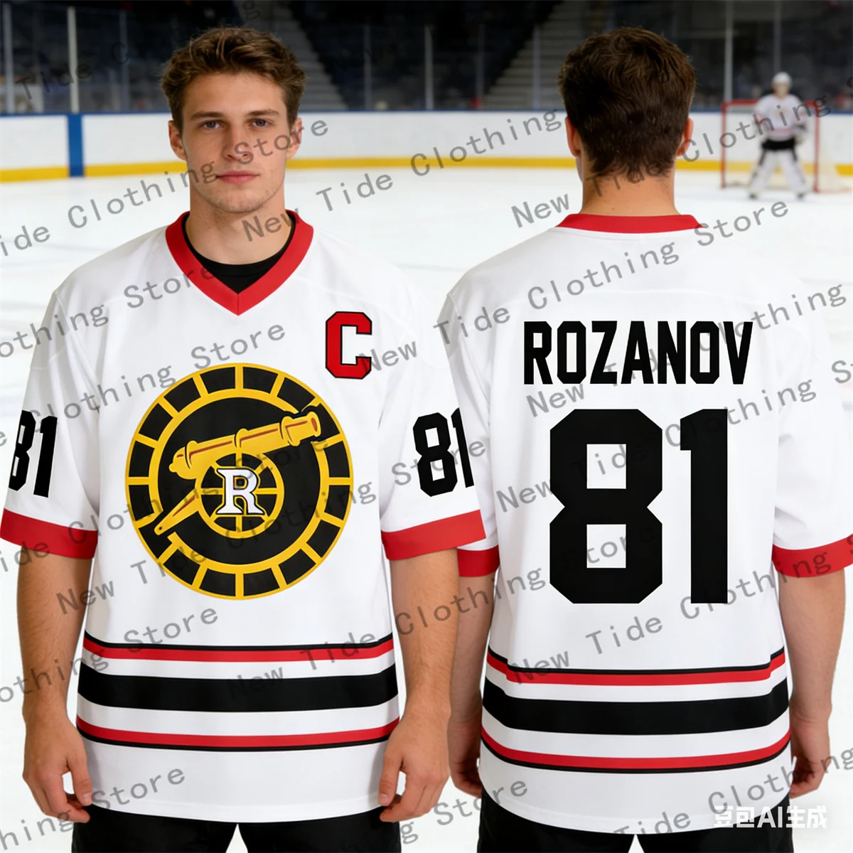 

Rozanov & Holland "Parsault" Ice Hockey Battle Intense Competition Valentine's Day Gift Short-Sleeved Men's and Women's T-Shirts