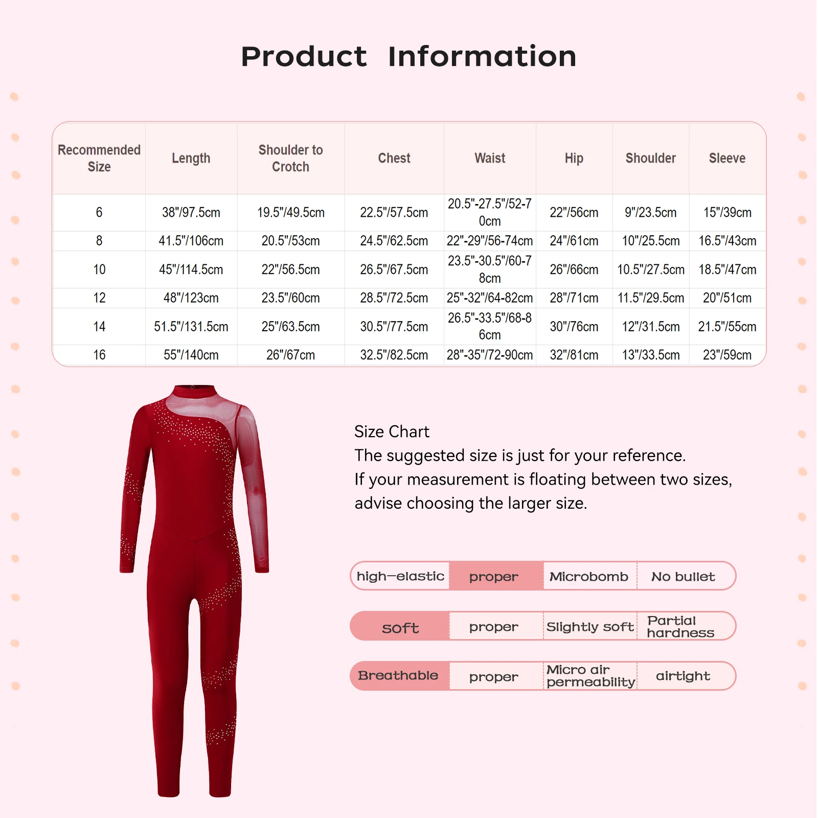 Kids Girls Figure Skating Gymnastics Jumpsuit Sparkly Rhinestones Sheer Mesh Patchwork Long Sleeve Yoga Ballet Dance Bodysuit