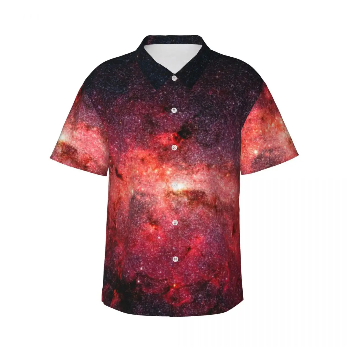 

Colorful Galaxy Sky Summer Shirt Male Vacation Milky Way Print Casual Shirts Short Sleeve Stylish Custom Retro Oversized Blouses