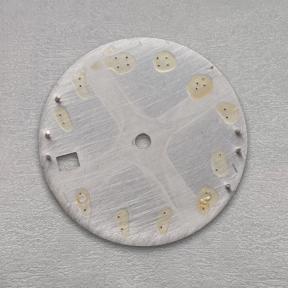 28.5mm S Logo Arab Dial Suitable For NH35/NH36 Movement Sunburst Gun-color Nail Dial Watch Modification Accessories