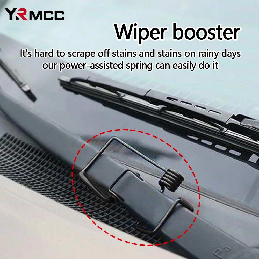 Windshield Wiper Booster Spring 4PCS Universal Wiper Fastener Reduce Noise Vibration Aniti Sratch Wiper Tool for Car Accessories