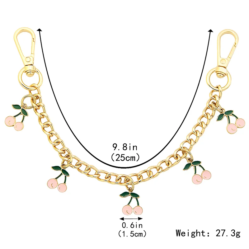 مزاجه الموضة الزجاج الحجر الأحمر الكرز سلسلة مجوهرات حقيبة معلقة حقيبة المجوهرات سحر حقيبة الملحقات