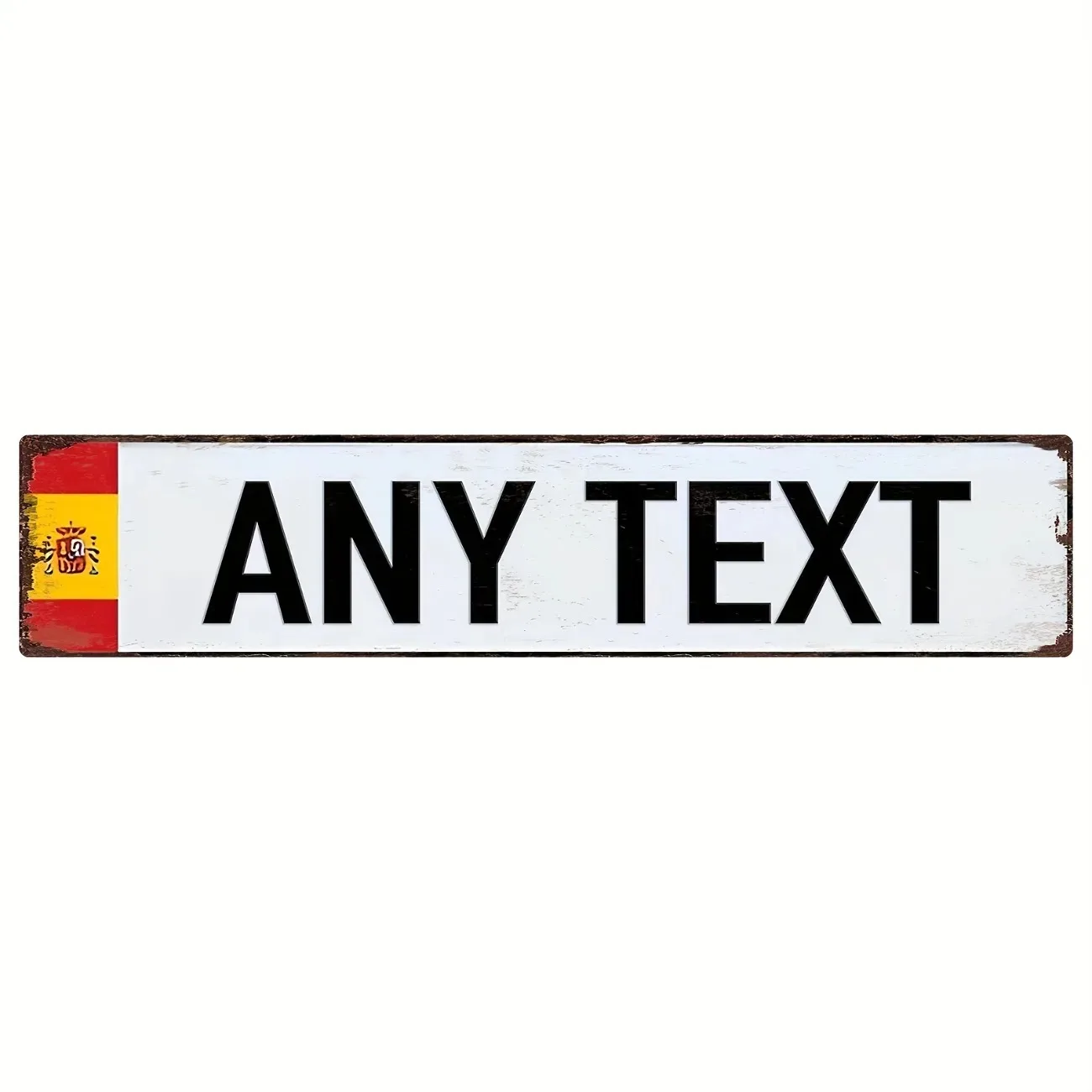 CIFbuy Customizable Spanish Style Metal Wall Sign, Custom Text Home Indoor Wall Plaque Decor image 3