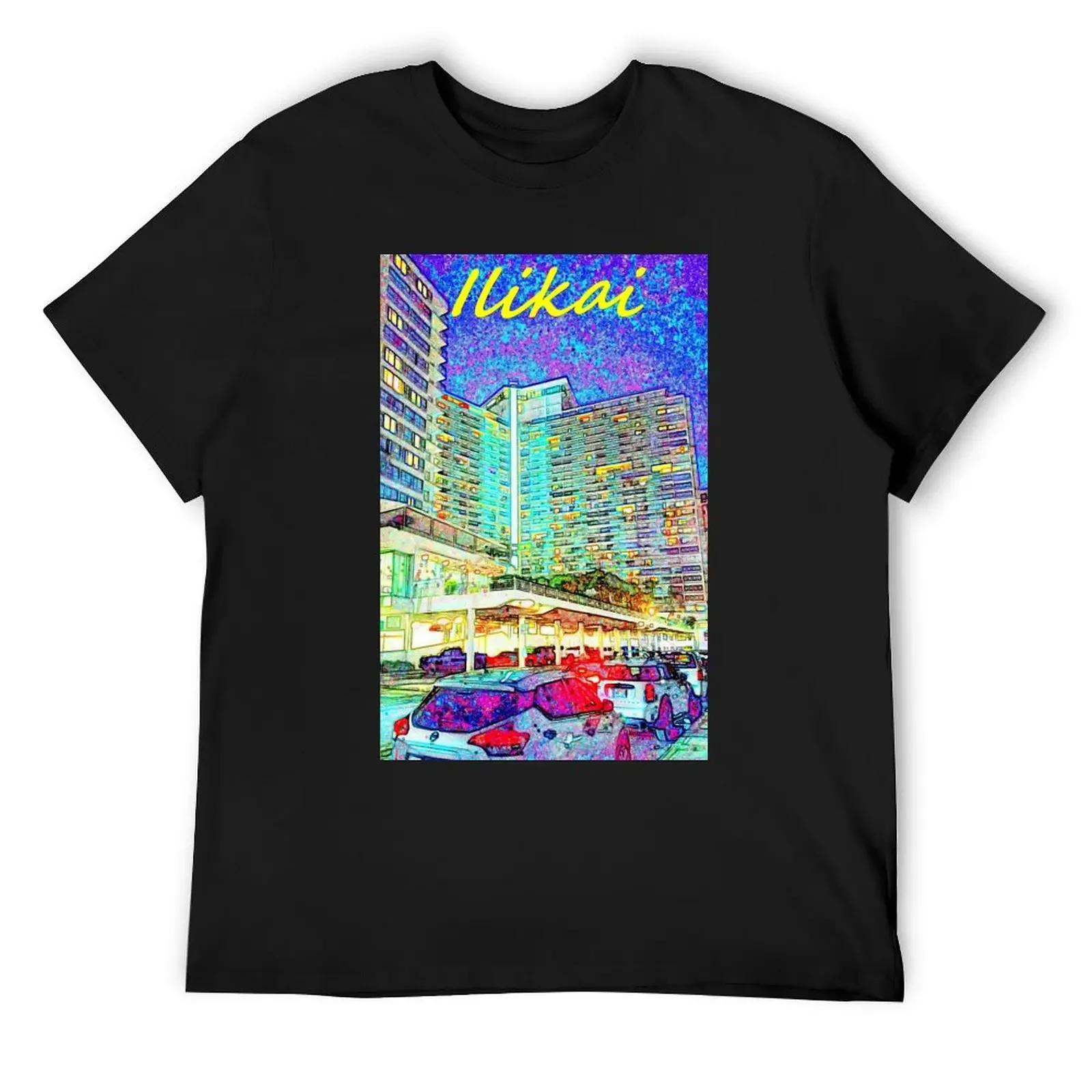 

The world famous Ilikai Hotel as viewed from the harbor front T-Shirt anime tshirt plus size clothes fitted t shirts for men