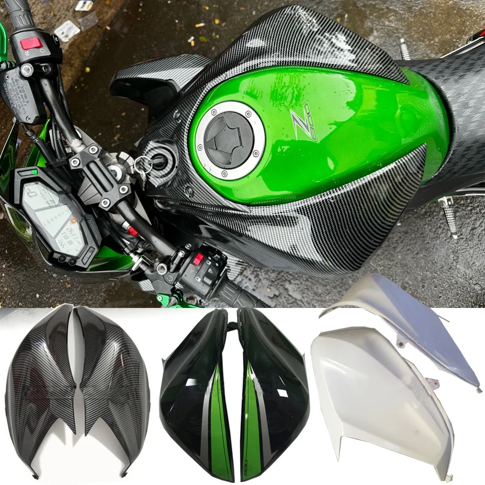 For Kawasaki Z800 Tank Side Cover Panel Trim Fairing Gas Cowl Bodywork Injection Moto Part Z 800 2013 2014 2015 2016 2017 Carbon