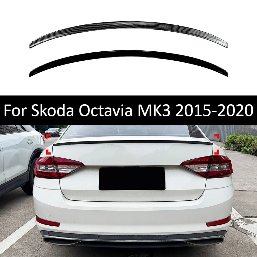 Rear Trunk Spoiler For Skoda Octavia MK3 2015-2020 Small Wing Lip Exterior Styling Aerodynamic Auto Tuning Accessories Body Kits