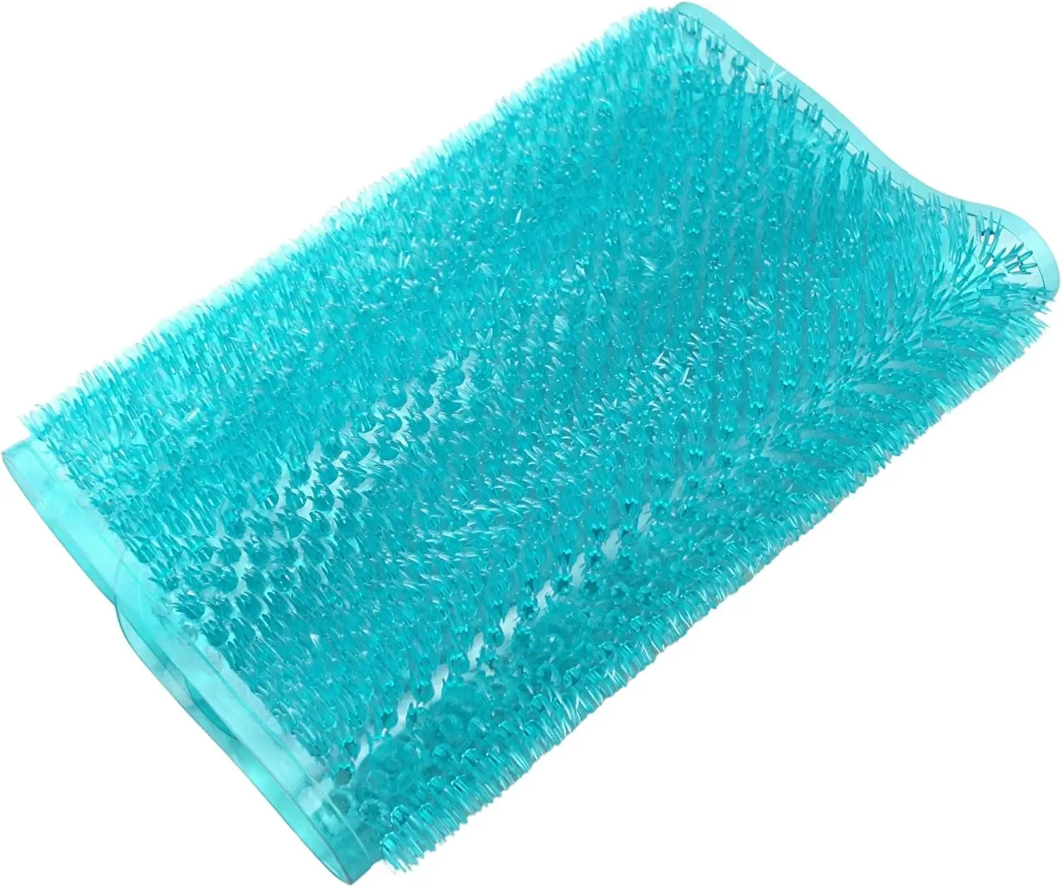 

Spa Quality Grass Textured Foot Scrubber Bath Mat - Non-Slip, 24.5" x 13.5" Turquoise
