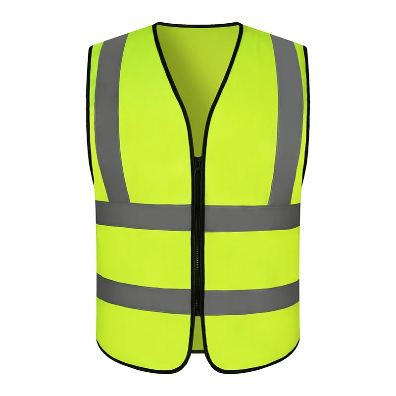 Highlight Reflective Night Work Security Running Cycling Safety Vest High Visibility Reflective Safety  Print Logo