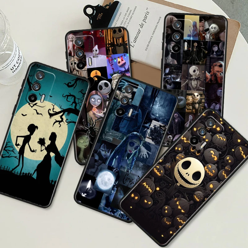 The Nightmare Before Christmas Black Phone Case For OPPO Realme 10 C2 3 11 20 21 31 30 33 35 55 X2 GT Pro Plus Master Cover Capa