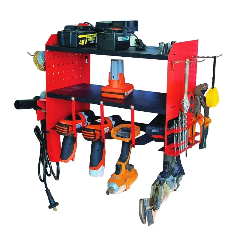 Power Tools Multi-function Shelf Wall-mounted Lithium Drill Hardware Tool Rack Metal Wall Bracket
