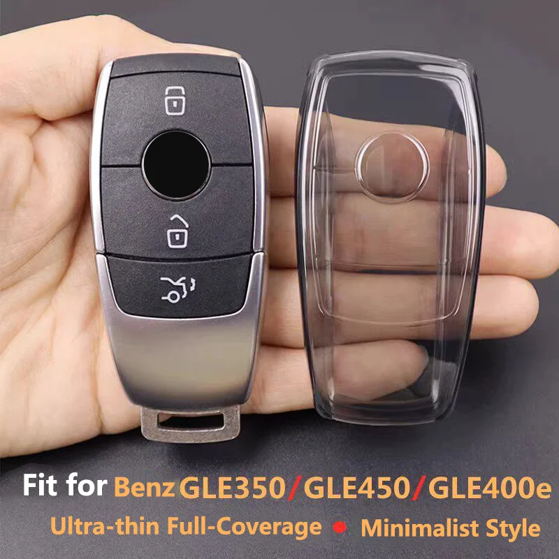 Transparente schwarze TPU-Schlüsselhülle für Mercedes Benz A C E S G Klasse GLC CLE CLA GLB GLS GLA W177 W205 W213 W222 S400 Autoschlüssel