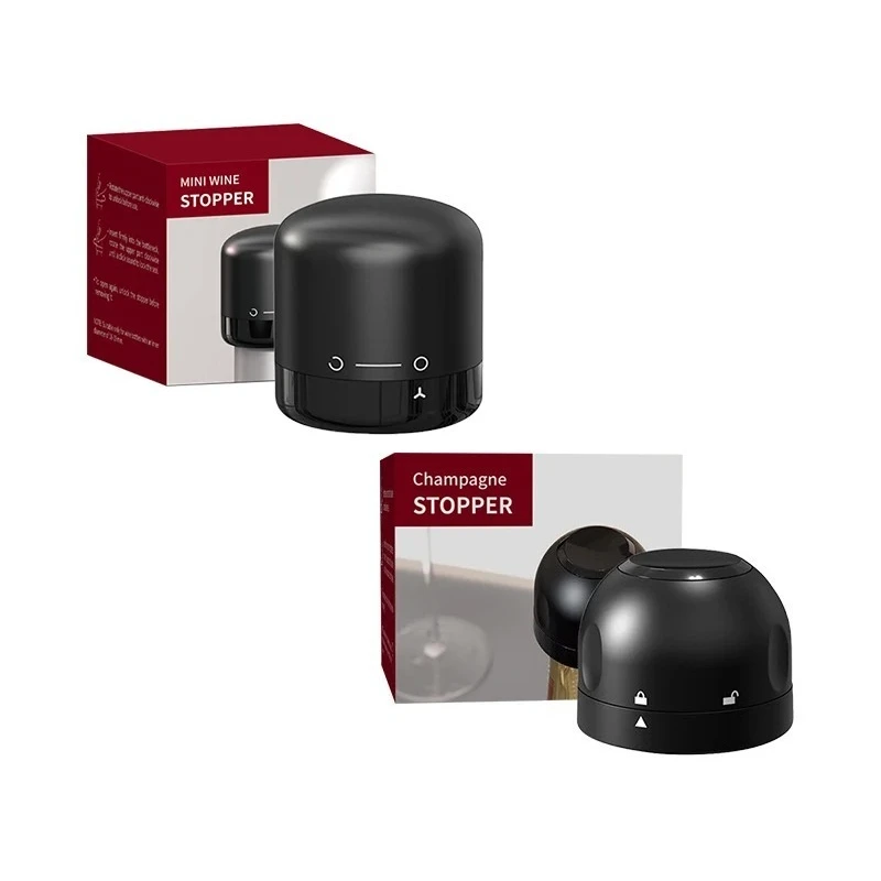 Reusable Champagne Bottle Stoppers New Style Vacuum Wine Stoppers Wine Sealer Cap Set Leak-proof Preserver for Wine Plug Tools