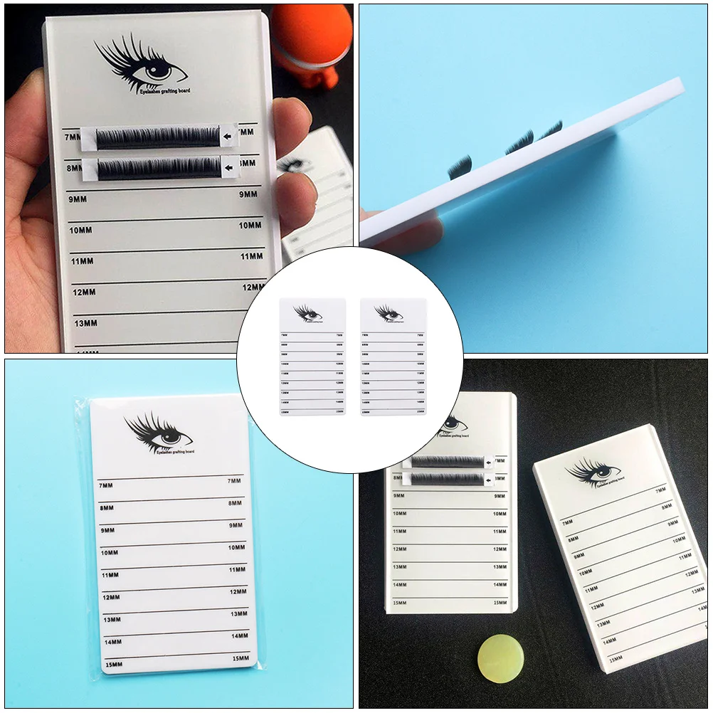 2 個のアクリルまつげ収納ボードまつげエクステンション用つけまつげディスプレイプレート美容院供給まつげエクステンションツール