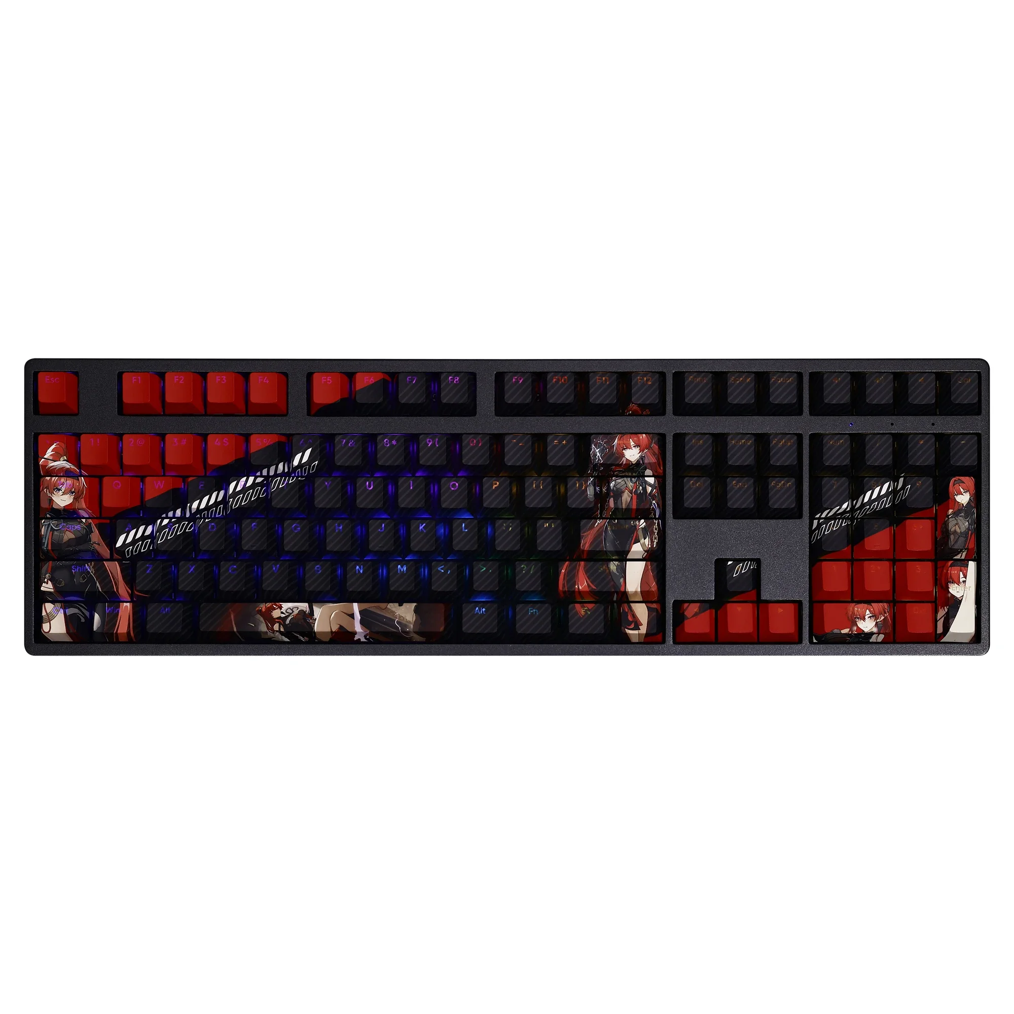 108 tasti Wuthering Waves Yinlin Animation game Theme PBT Keycaps RBG traslucido Cherry Profile per tastiera meccanica keycaps