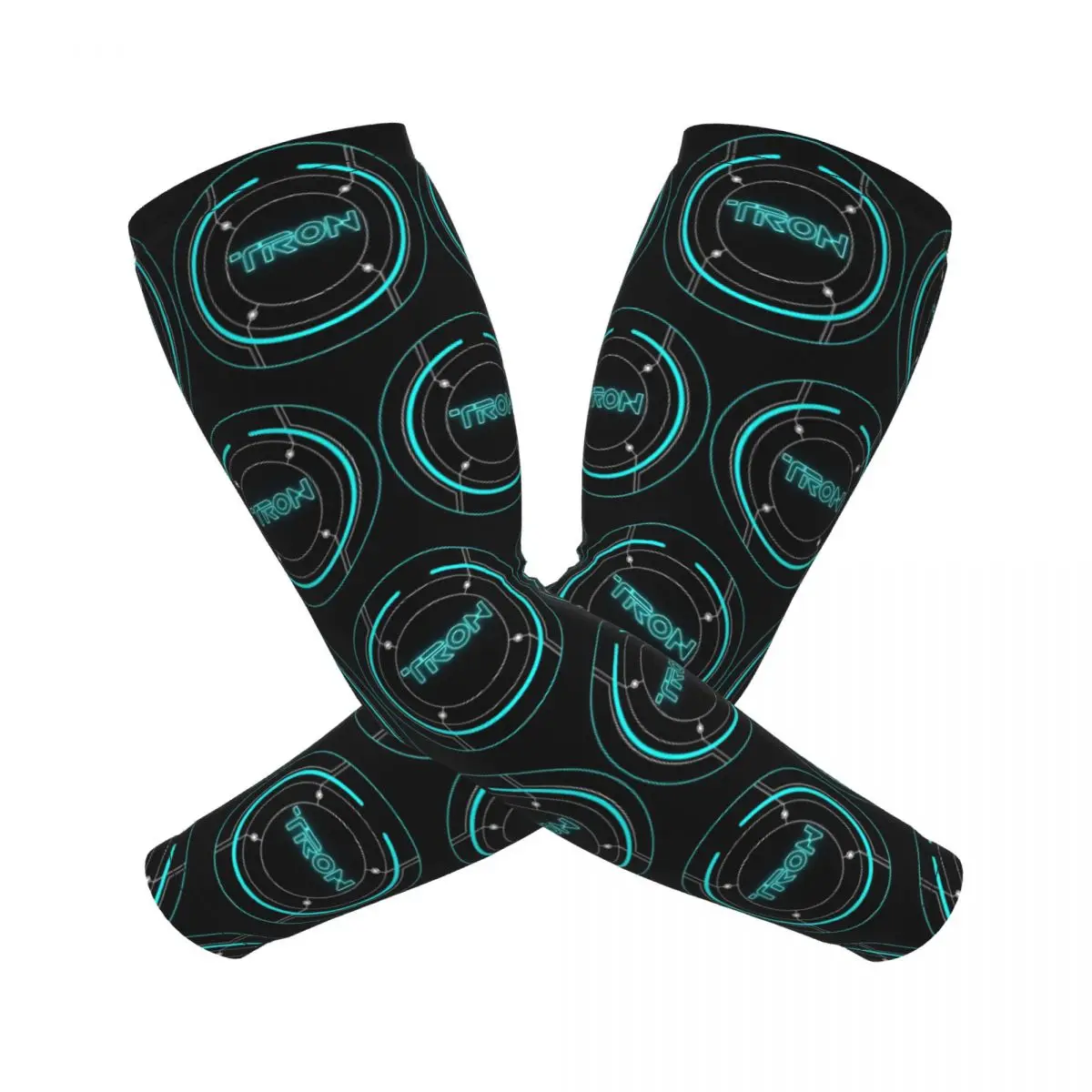 トロンレガシーにインスパイアされたアームスリーブ男性女性太陽UV保護タトゥーカバーアップスポーツ冷却サイクリング