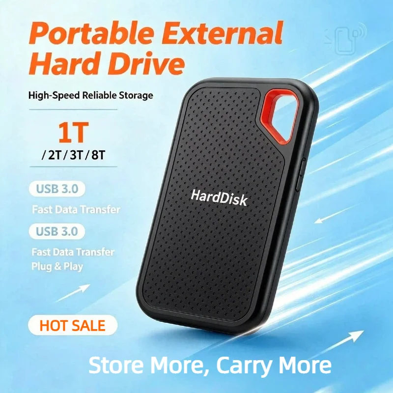 New 2026 Portable SSD 8TB Type C USB3 1 External Hard Drive High Speed Flash Storage For Laptop PC Mac Pro Max Ultra Secure