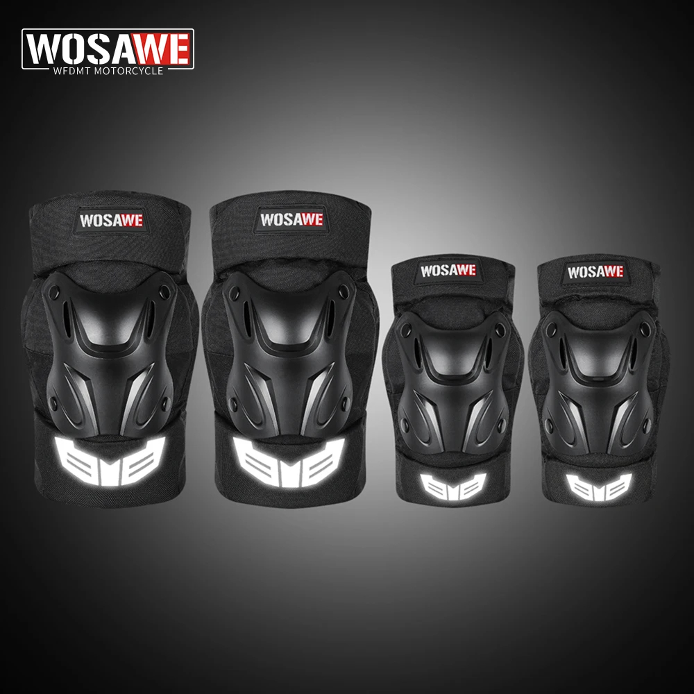 

WOSAWE Adjustable Knee Protector Motorcycle Motocross Tactical Sport Riding Cycling Skating Ski Knee Pads Kneepad Elbow Pads