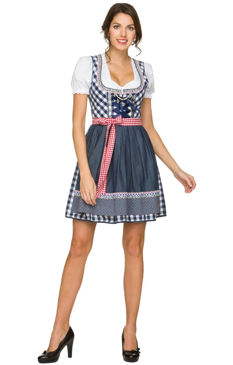 التقليدية الألمانية مهرجان أكتوبر Dirndl فستان المرأة البافارية البيرة خادمة المئزر بغي زي تأثيري فستان بتصميم حالم