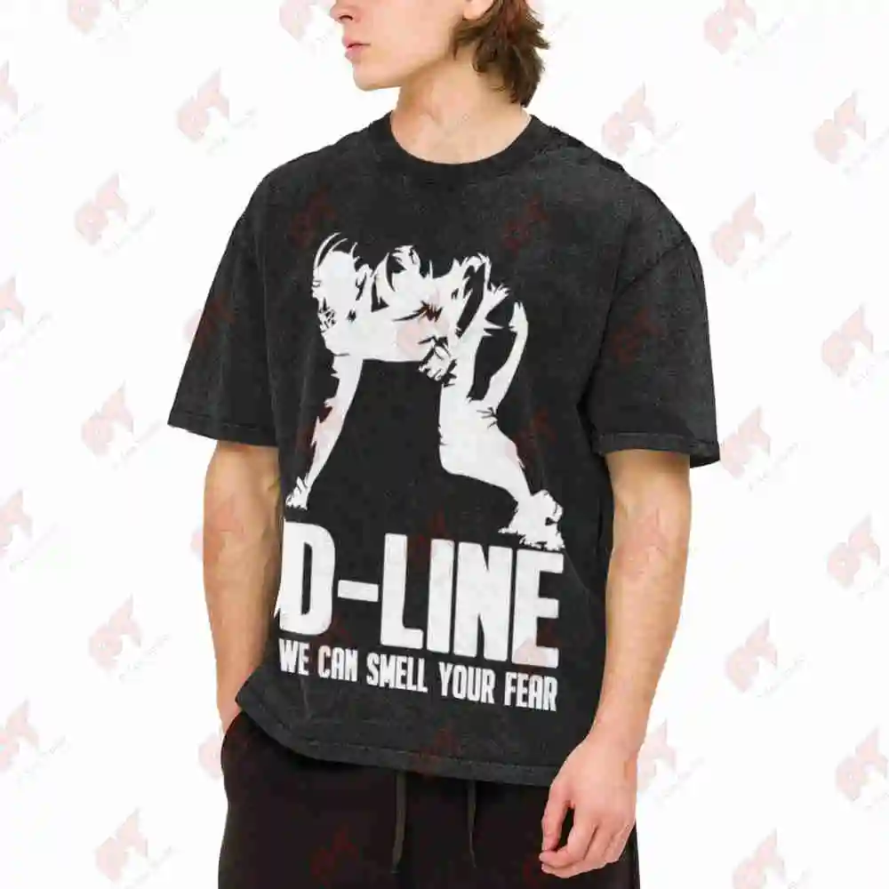 We Can Smell Your Fear American Football Vintage Washed Tee Pure Cotton T-Shirt