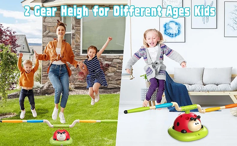 Ladybug Sport Entertainment Game Toy Multifunction Rope Skipping Machine Ferrule Jump Rocket Launcher Outdoor Educational