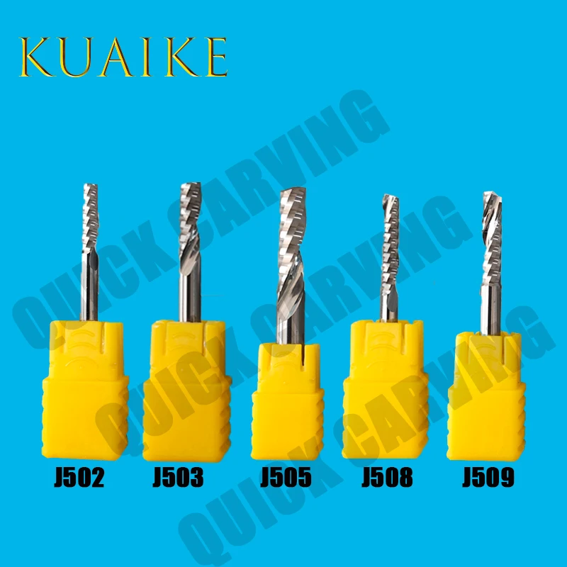 Jwei Única Borda Espiral Fresa Máquina de Gravura Rosca Mills Lâmina Ferramenta J502 J503 J505 J508 J509 10 Pcs
