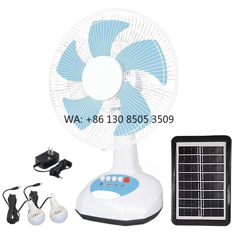 

AC/DC 12V Solar Table Fan 12/16 Inch Cooling Long-life Lithium Battery 3 Gears Home Light System Cooling HELIOS 3 Gears Sun